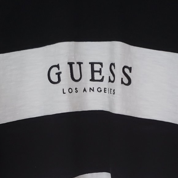 Guess Originals Classic Striped Long Sleeve Black & White Size Men’s S - Picture 5 of 7
